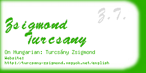 zsigmond turcsany business card